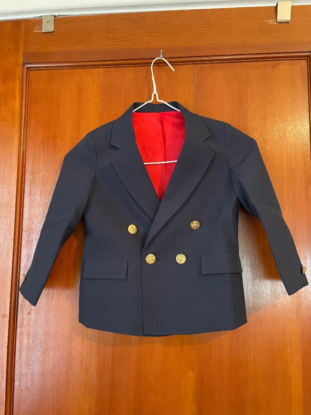 Toddler Boy Double Breasted Blazer, Navy Size 3T